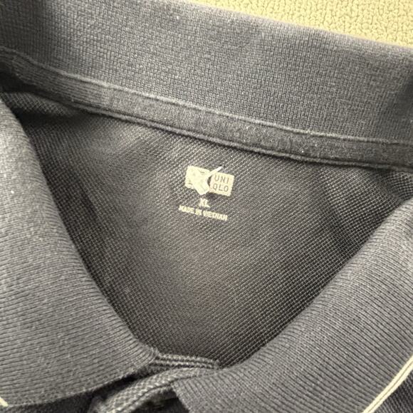 Uniqlo Polo Shirt Adult Extra Large Navy Blue Short Sleeve Casual Preppy Men's - Picture 9 of 14